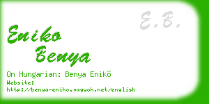 eniko benya business card